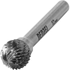 DENZEL Борфреза по металлу твердосплавная, шарообразная, тип-D, 12 мм 72031