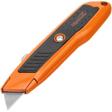 SPARTA Нож, 19 мм, выдвижное трапециевидное лезвие, двухкомпонентный корпус 78978