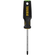 DENZEL Отвертка, PZ2x100 мм, S2, 3к рукоятка 122077