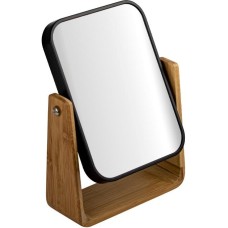 САНАКС - Зеркало косметическое, настольное, ЧЕРНОЕ, с вставками из бамбука 75814