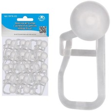 MULTIDOM Крючки для штор с роликом и замком. Набор 25шт. Длина 3 см. (только кратно упаковке) МГ76-122