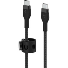 BELKIN Кабель BoostCharge PRO Flex USB-C to USB-C Braided Silicone Cable. Длина: 2м. Цвет: черный