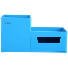 DELI Органайзер настольный EZ25130 Rio 4отд. 175x90x92мм голубой пластик