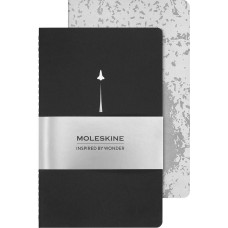 MOLESKINE Блокнот Cahier, 120стр, без разлиновки, мягкая обложка, серебристый [skcahlp7063s2]