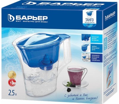 Фильтр-кувшин БАРЬЕР В291Р00 ТАНГО синий с узором