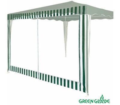 GREEN GLADE Стенка для садового тента 4130 2х3м полиэстер с москитной сеткой зеленая