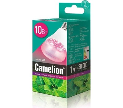 Лампочка светодиодная CAMELION LED10-PL/BIO/E27 (Эл.лампа светодиодная для растений 10Вт 220В)