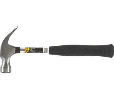 Молотки-гвоздодеры SPARTA Молоток-гвоздодер, 450 г, боек 27 мм, металлическая трубчатая обрезиненная рукоятка 104405