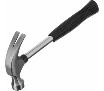 Молотки-гвоздодеры SPARTA Молоток-гвоздодер, 450 г, боек 27 мм, металлическая трубчатая обрезиненная рукоятка 104405