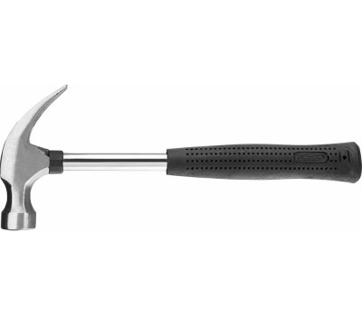 Молотки-гвоздодеры SPARTA Молоток-гвоздодер, 450 г, боек 27 мм, металлическая трубчатая обрезиненная рукоятка 104405