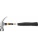 Молотки-гвоздодеры SPARTA Молоток-гвоздодер, 450 г, боек 27 мм, металлическая трубчатая обрезиненная рукоятка 104405