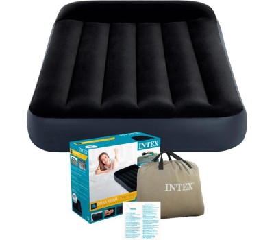 Матрас надувной INTEX Матрас надувн.с подголовн.PILLOW REST CLASSIC BED FIBER-TECH 99x191x25см (в коробке) Арт. 64141