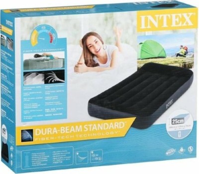 Матрас надувной INTEX Матрас надувн.с подголовн.PILLOW REST CLASSIC BED FIBER-TECH 99x191x25см (в коробке) Арт. 64141