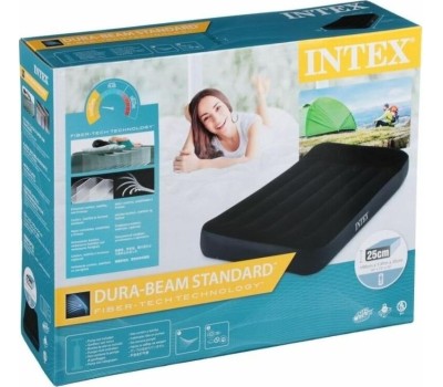 Матрас надувной INTEX Матрас надувн.с подголовн.PILLOW REST CLASSIC BED FIBER-TECH 99x191x25см (в коробке) Арт. 64141