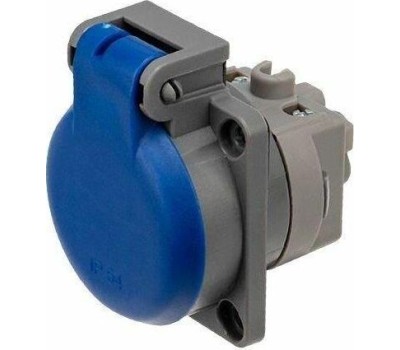 REXANT (111-008) РОЗЕТКА С КРЫШКОЙ, С/З, С/У, 16 А, IP54, ЧЕРНАЯ