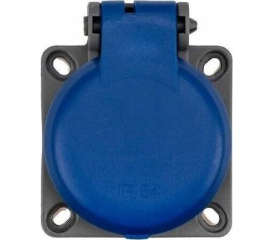 REXANT (111-008) РОЗЕТКА С КРЫШКОЙ, С/З, С/У, 16 А, IP54, ЧЕРНАЯ