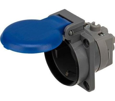 REXANT (111-008) РОЗЕТКА С КРЫШКОЙ, С/З, С/У, 16 А, IP54, ЧЕРНАЯ