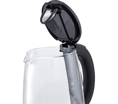 Чайник KITFORT КТ-619 серебристый/черный (нержавеющая сталь/стекло)
