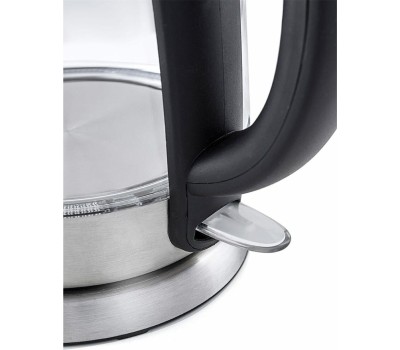 Чайник KITFORT КТ-619 серебристый/черный (нержавеющая сталь/стекло)