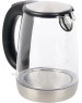 Чайник KITFORT КТ-619 серебристый/черный (нержавеющая сталь/стекло)