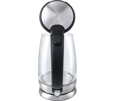 Чайник KITFORT КТ-619 серебристый/черный (нержавеющая сталь/стекло)