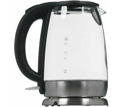 Чайник KITFORT КТ-619 серебристый/черный (нержавеющая сталь/стекло)