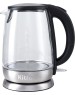 Чайник KITFORT КТ-619 серебристый/черный (нержавеющая сталь/стекло)