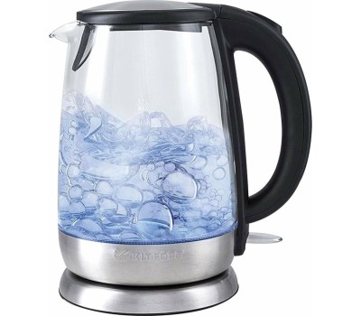 Чайник KITFORT КТ-619 серебристый/черный (нержавеющая сталь/стекло)