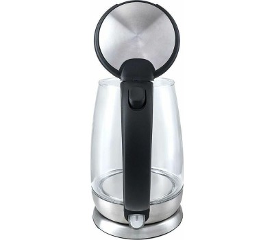 Чайник KITFORT КТ-619 серебристый/черный (нержавеющая сталь/стекло)