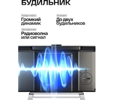 Радиочасы-будильник SOUNDMAX SM-1561U(черный с зеленым)