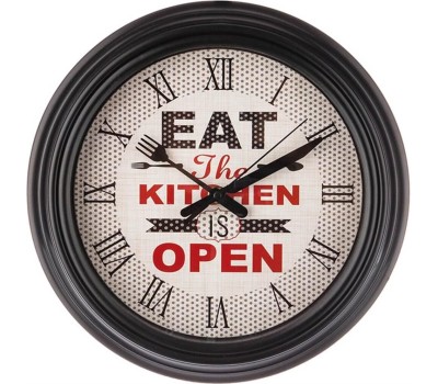 Часы настенные LEFARD 220-377 CHEF KITCHEN ЧЕРНЫЙ d31см циферблат d22,5см