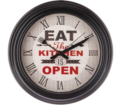 Часы настенные LEFARD 220-377 CHEF KITCHEN ЧЕРНЫЙ d31см циферблат d22,5см