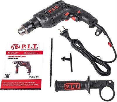 Дрель ударная P.I.T. Дрель ударная электрич. PSB13-C6 (650Вт, ключ. патрон 13мм, 0-3000 об/мин, 0-48000 уд/мин)