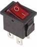 REXANT Выключатель клавишный 250В 6А (4с) вкл-выкл красный с подсветкой мини (1 шт/уп)