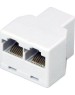 REXANT Переходник сетевой LAN, гнездо 8Р8С (RJ-45) - 2 гнезда 8Р8С (RJ-45)