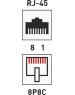 REXANT Переходник сетевой LAN, гнездо 8Р8С (RJ-45) - 2 гнезда 8Р8С (RJ-45)