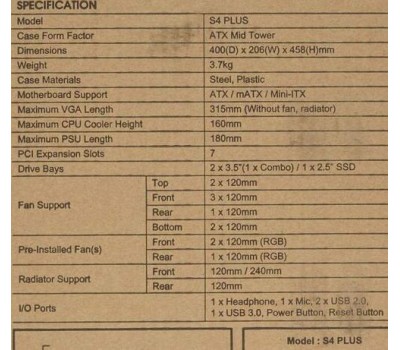 ZALMAN Корпус ATX S4 Plus, Midi-Tower, без БП, черный [s4 plus black]