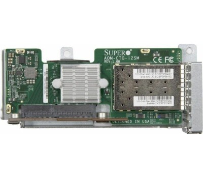 SUPERMICRO Сетевой адаптер AOM-CTG-I2SM-12 MicroLP Mocule 2-port 10GbE SFP+Intel 82599ES for MicroC