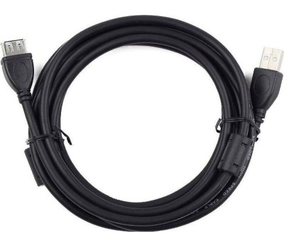 Gembird/Cablexpert CCF2-USB2-AMAF-15 USB 2.0 Pro Кабель , AM/AF, 4.5м, экран, 2феррит.кольца, черный, пакет