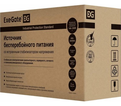 ИБП Exegate EP285527RUS ИБП ExeGate SpecialPro UNB-2200.LED.AVR.EURO.RJ.USB <2200VA/1300W, LED, AVR, 4 евророзетки, RJ45/11, USB, Black>