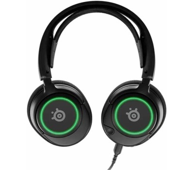 STEELSERIES Гарнитура игровая Arctis Nova 3, для компьютера и игровых консолей, накладные, проводные, черный [61631]