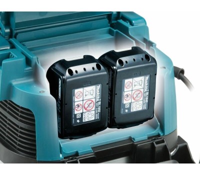MAKITA Строительный пылесос DVC150LZ, гибридное, без АКБ, без ЗУ, белый