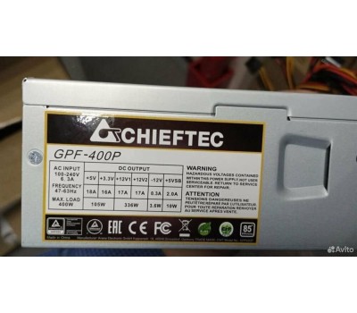 CHIEFTEC Блок питания Smart GPF-400P, 400Вт, 80мм, серый