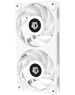 ID-COOLING Вентилятор для корпуса ICEFAN 240 ARGB SNOW белый (2 pcs, 120mm, PWM 2000rpm, 56.5 CFM, 31,5 dB, 4 pin/3 pin ARGB) (ICEFAN 240 ARGB SNOW)