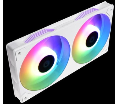 ID-COOLING Вентилятор для корпуса ICEFAN 240 ARGB SNOW белый (2 pcs, 120mm, PWM 2000rpm, 56.5 CFM, 31,5 dB, 4 pin/3 pin ARGB) (ICEFAN 240 ARGB SNOW)