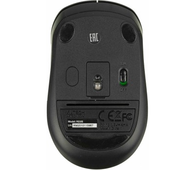 A4TECH Мышь беспроводная Fstyler FG10S, радио, оптическая, USB, 2000dpi, черный и серый [fg10s grey]