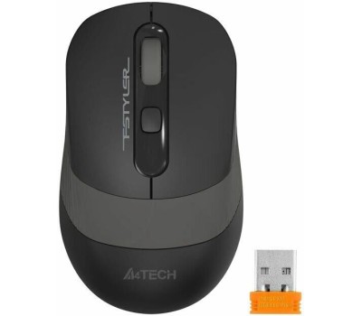 A4TECH Мышь беспроводная Fstyler FG10S, радио, оптическая, USB, 2000dpi, черный и серый [fg10s grey]