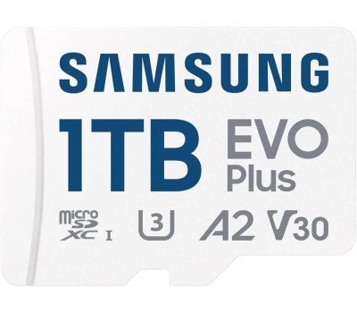 SAMSUNG Флеш карта microSDXC 1Tb EVO Plus (R/W 160/90 Mb/s, A2, UHS Class 3, Video Class 30, adapter) (MB-MC1T0SA/EU)