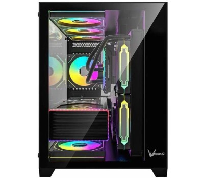Корпус для ПК FORMULA Корпус (AEROCOOL) MiniTower CRYSTAL Z5 черный (mATX, без БП, USB2.0+USB3.0+USB3.2, 1x120mm ARGB) (Crystal Z5 Black (F))