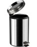 САНАКС - Ведро из нержавеющей стали, с педалью, круглое, 20 литров, крышка микролифт, цвет ХРОМ. 1120